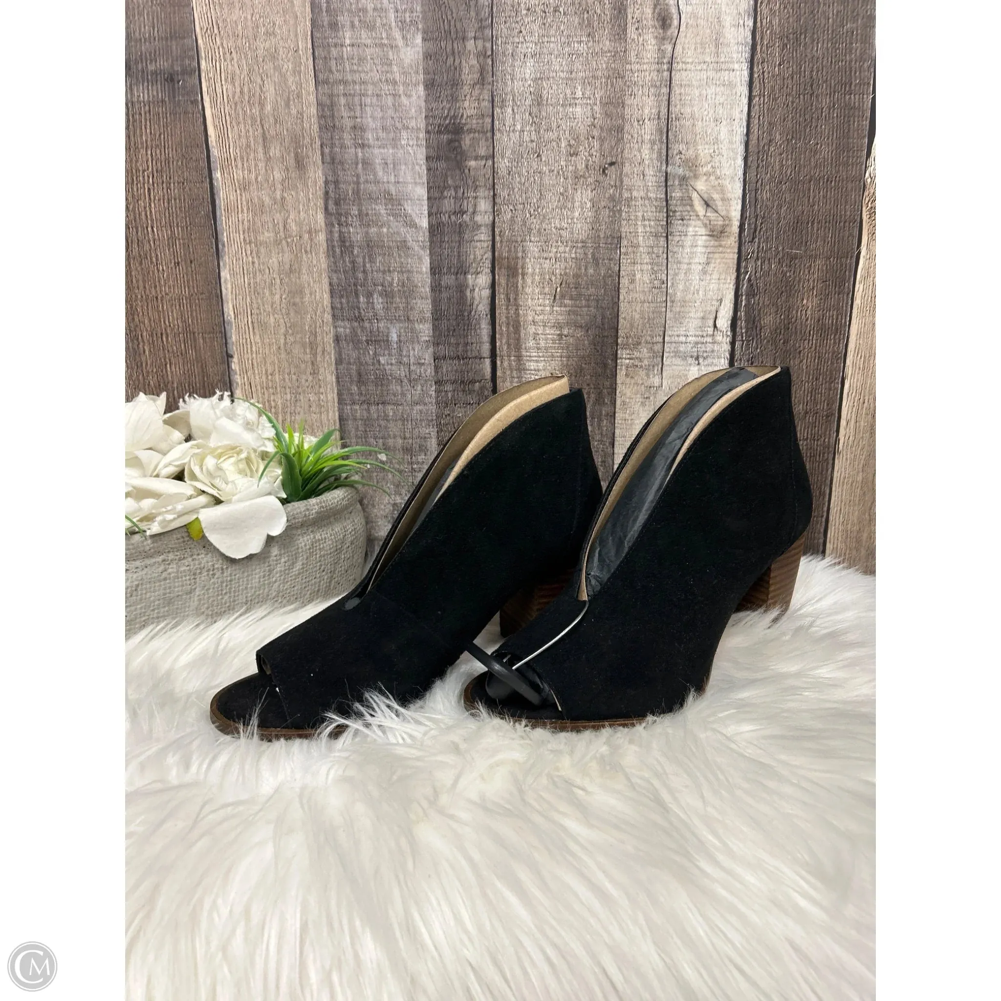 Sandals Heels Block By Lucky Brand In Black, Size: 7.5