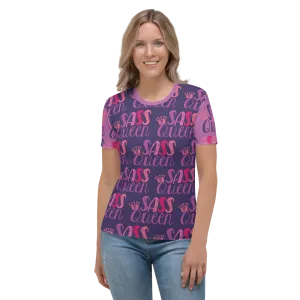 Sass Queen Color Block Women's Crew Neck T-shirt
