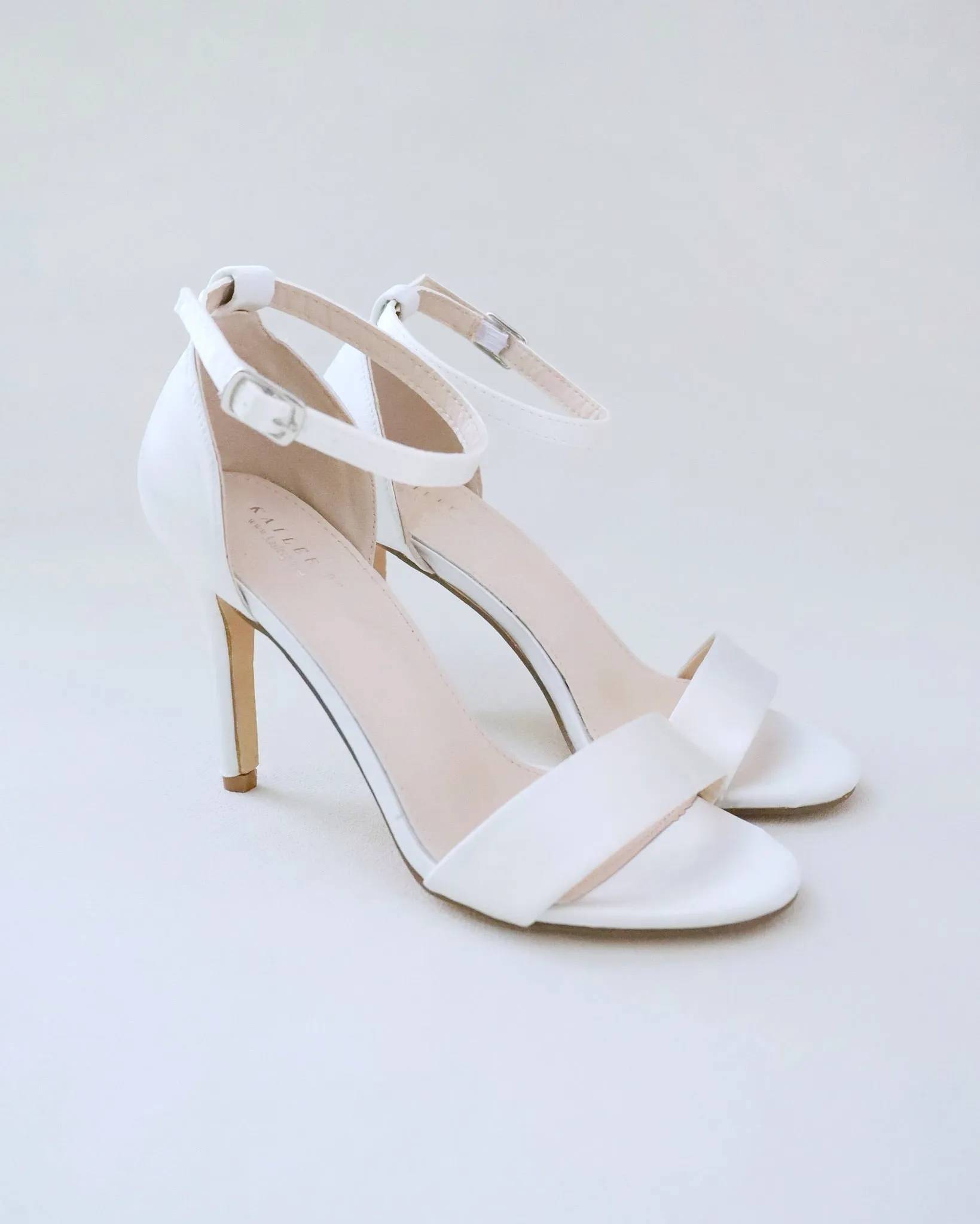 Satin High Heel Wedding Sandals