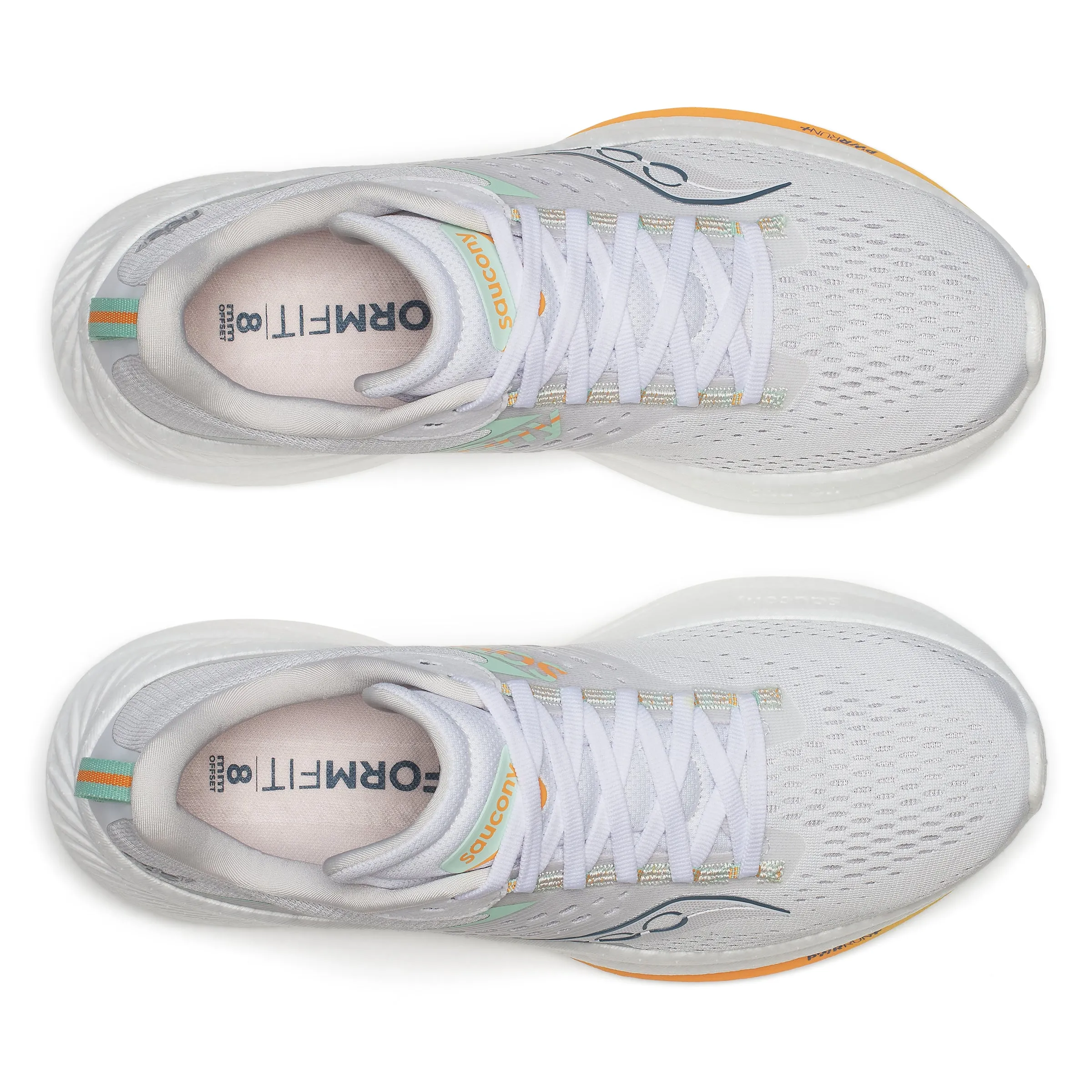 Saucony Ride 17 (Womens) - White/Peel