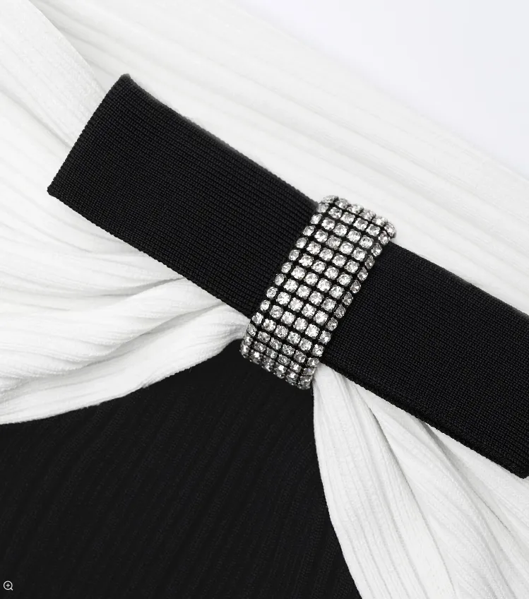 SELF PORTRAIT Black Knit Bow Top
