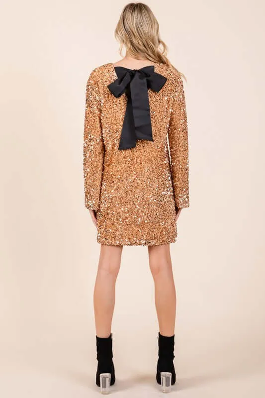 Sequin Cocktail Mini Dress