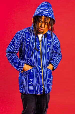 Seven Seas Blue Oversize Tribal Jacket