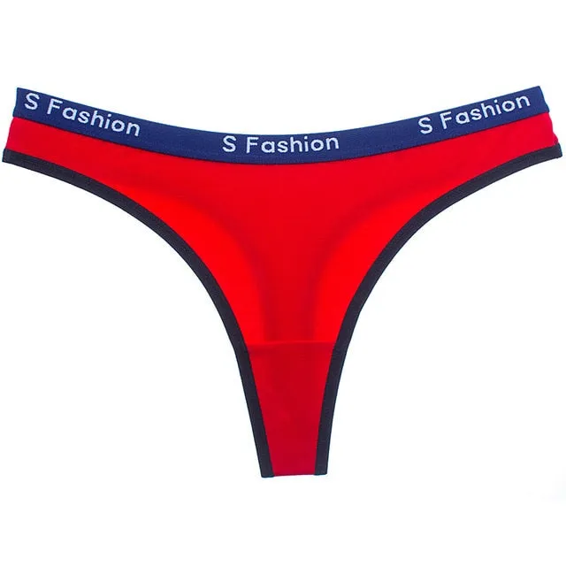 Sexy Lingerie Women's Cotton G-String Thong Panties String Underwear Women Briefs Pants Intimate Ladies Low-Rise 1 piece