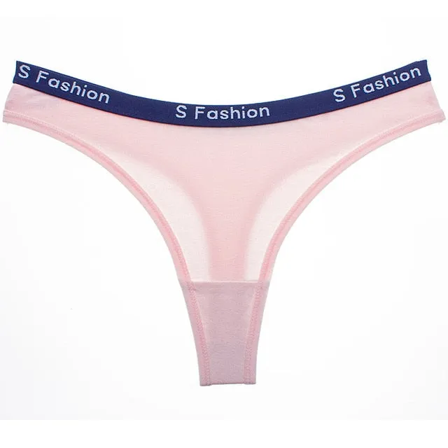 Sexy Lingerie Women's Cotton G-String Thong Panties String Underwear Women Briefs Pants Intimate Ladies Low-Rise 1 piece