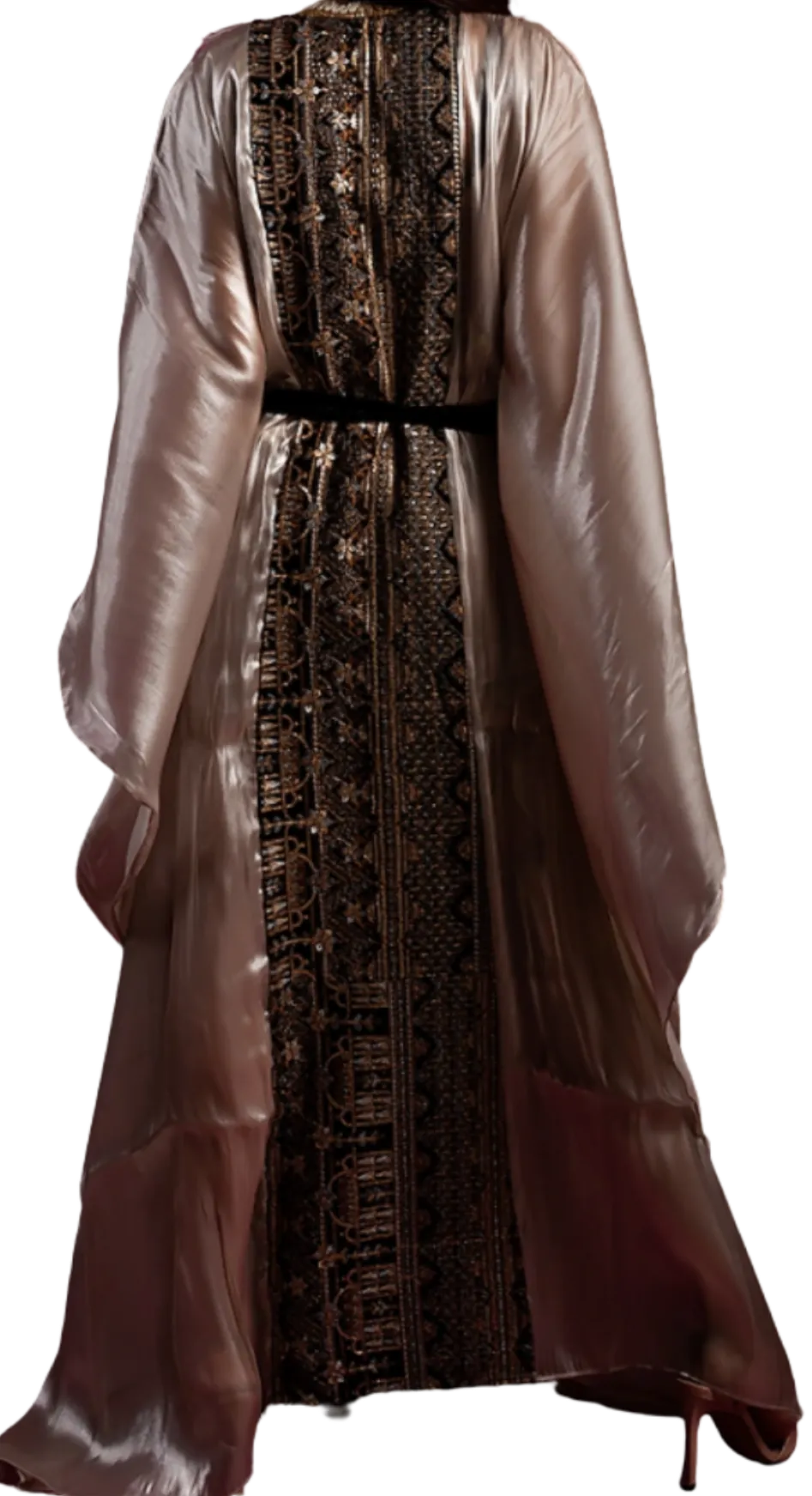 Shimmer Beige Kaftan Dress