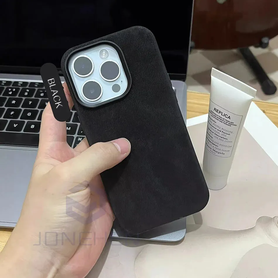 Shockproof Luxury Leather Fine Fiber Soft MagSafe Case For iPhone