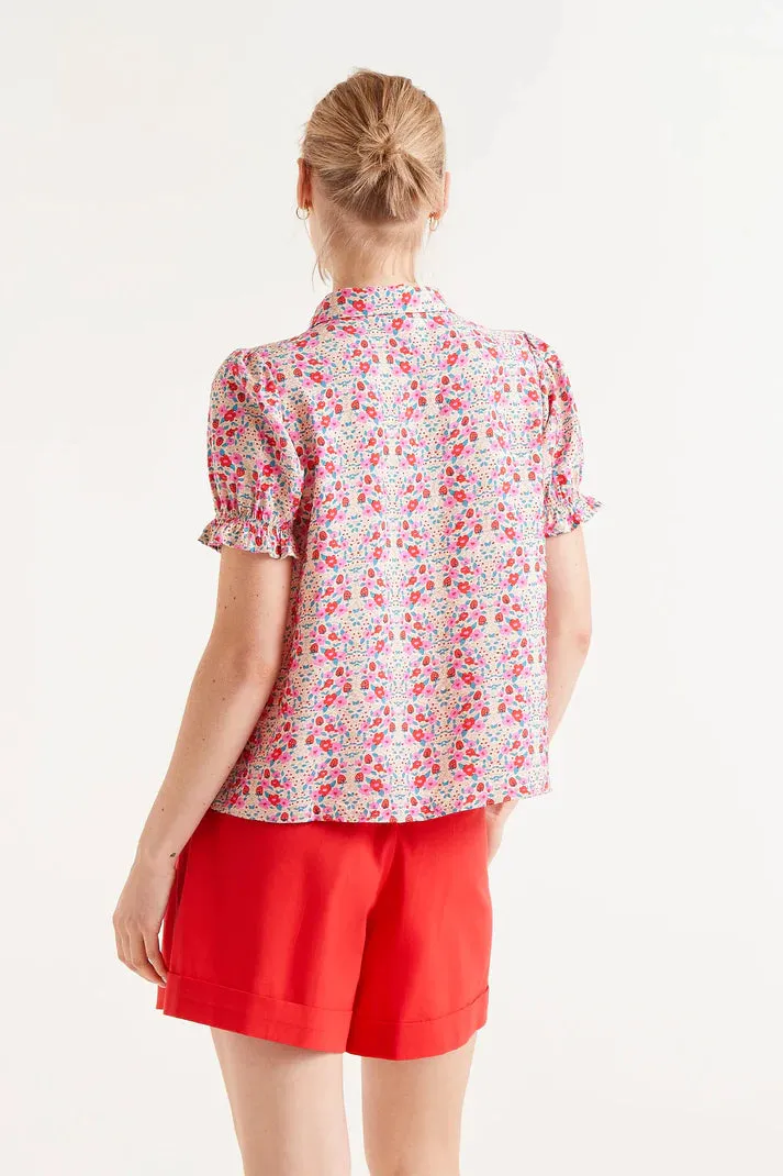 Short Sleeve Floral Print Shirt - Sugar Print