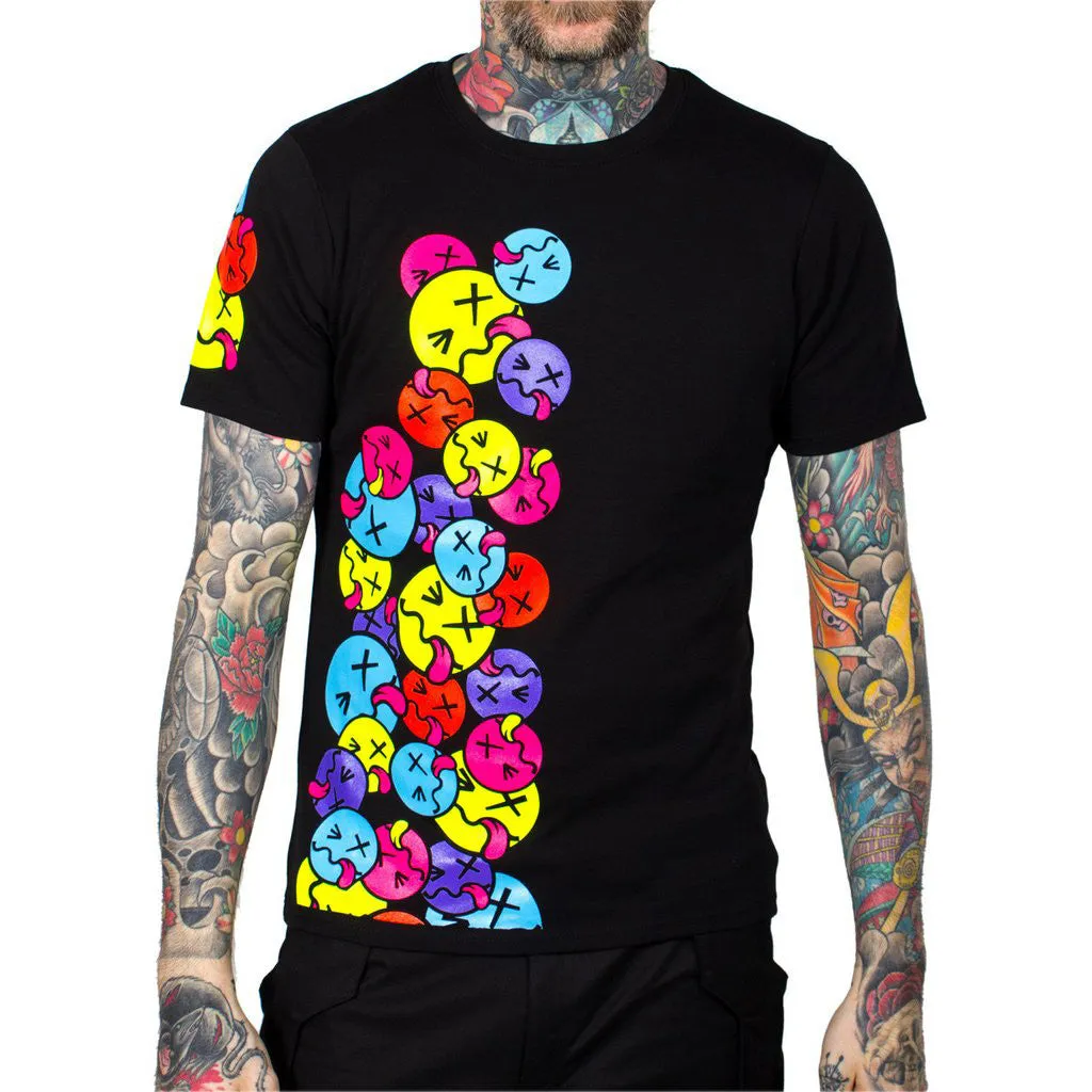SIDE TONGUE UNISEX T-SHIRT BLACK