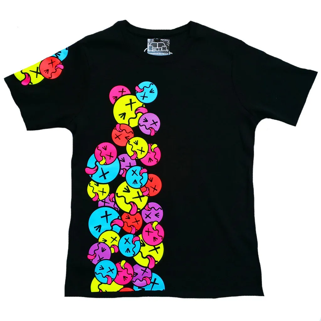 SIDE TONGUE UNISEX T-SHIRT BLACK