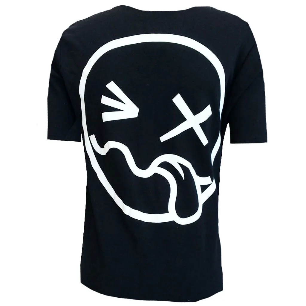 SIDE TONGUE UNISEX T-SHIRT BLACK