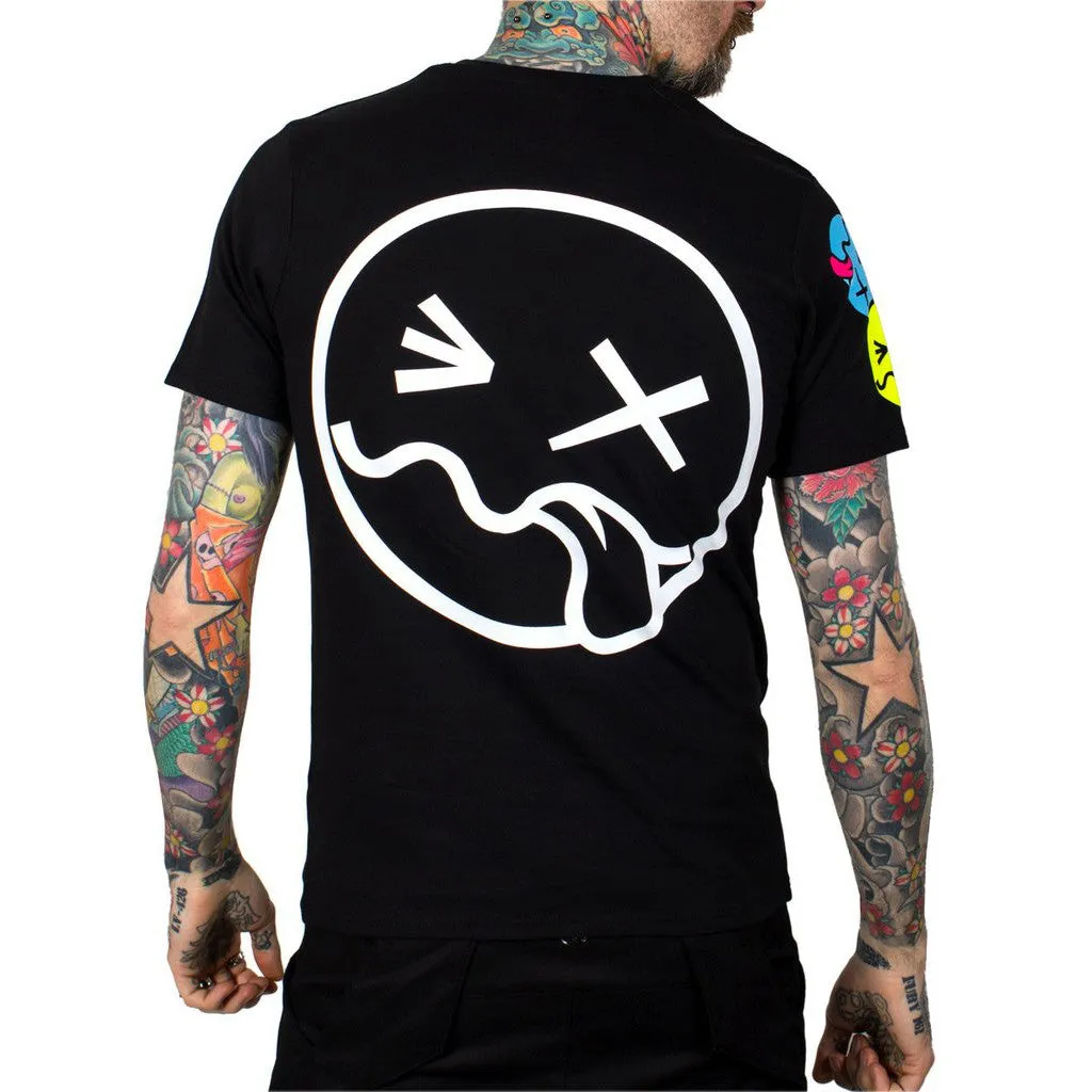 SIDE TONGUE UNISEX T-SHIRT BLACK