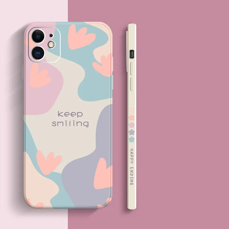 Silicone Flower Floral Case For iPhone