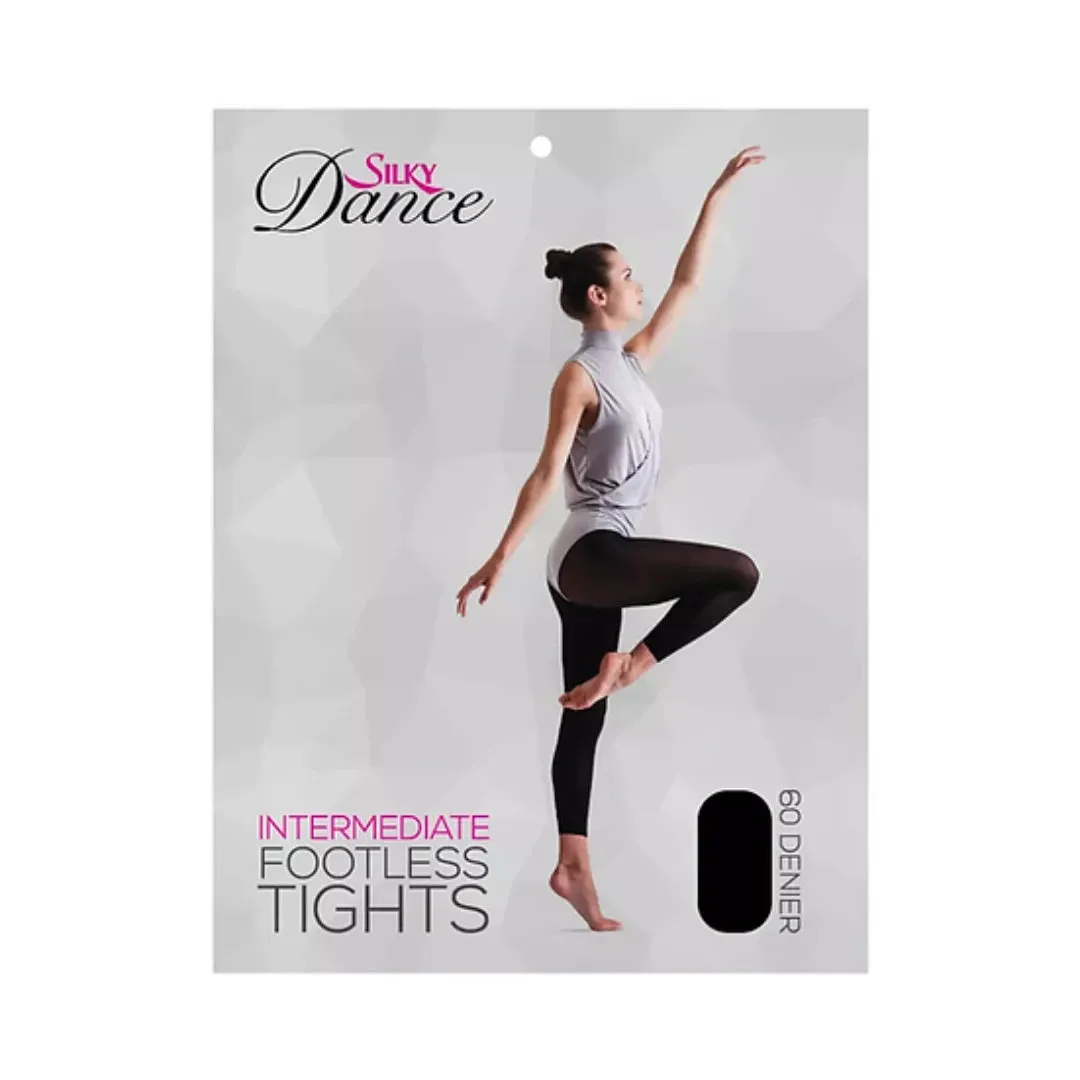 Silky Dance Footless Black Tights CHILD