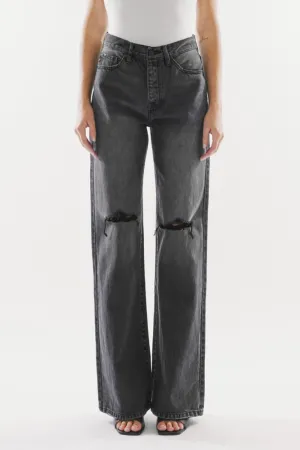 Simone High Waist Distressed Knee Jeans