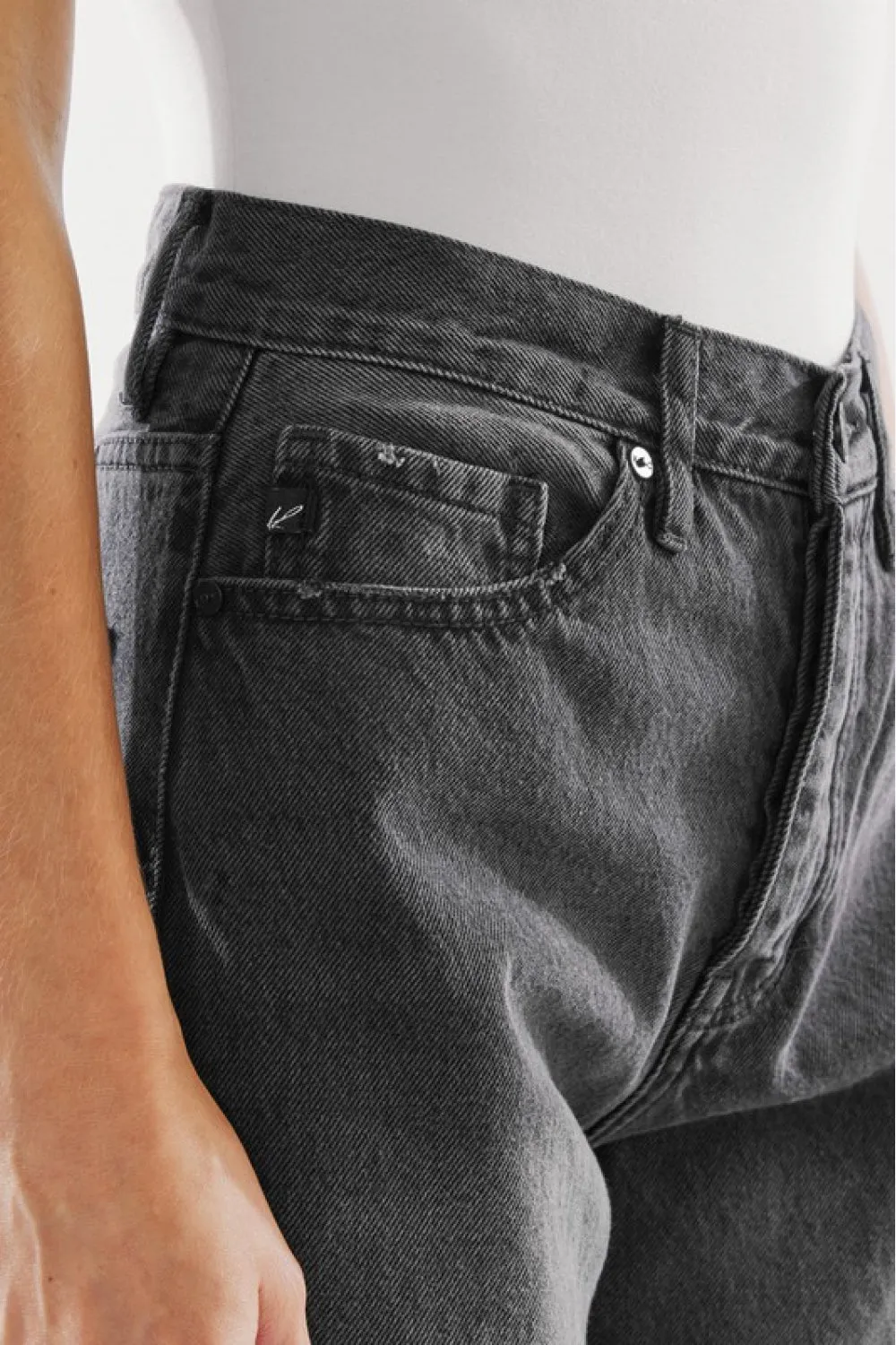 Simone High Waist Distressed Knee Jeans
