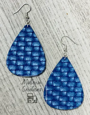 Single Layer Braided Drop Pear Earrings