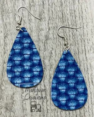 Single Layer Braided Drop Pear Earrings