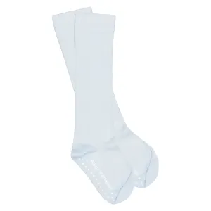 Slugs & Snails Block Colour Knee Socks - Pale Grey