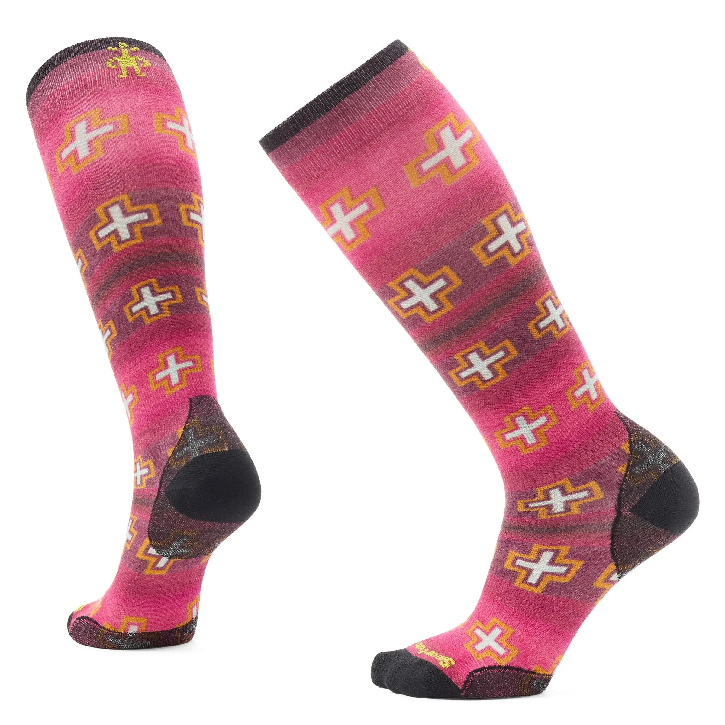 Smartwool Womens Ski Zero Cushion Paths Crossed Print Over-the-Calf Socks