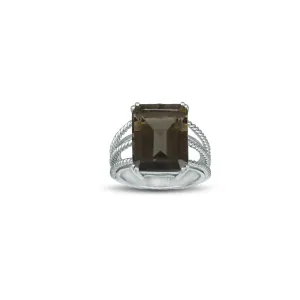 Smokey Quartz Fashion Ring in Sterling Silver
