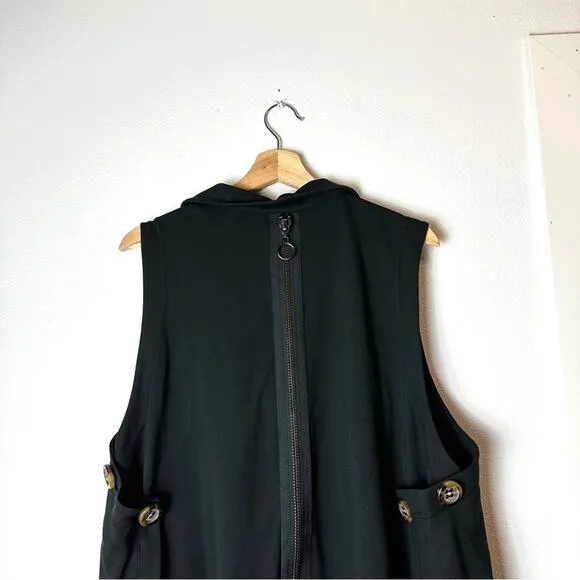 Soft Surroundings Black Ponte Knit Open Front Sweater Jacket sz 1X
