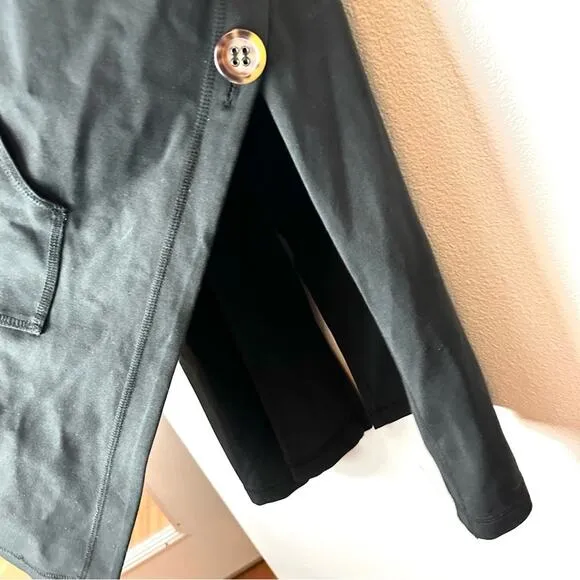 Soft Surroundings Black Ponte Knit Open Front Sweater Jacket sz 1X