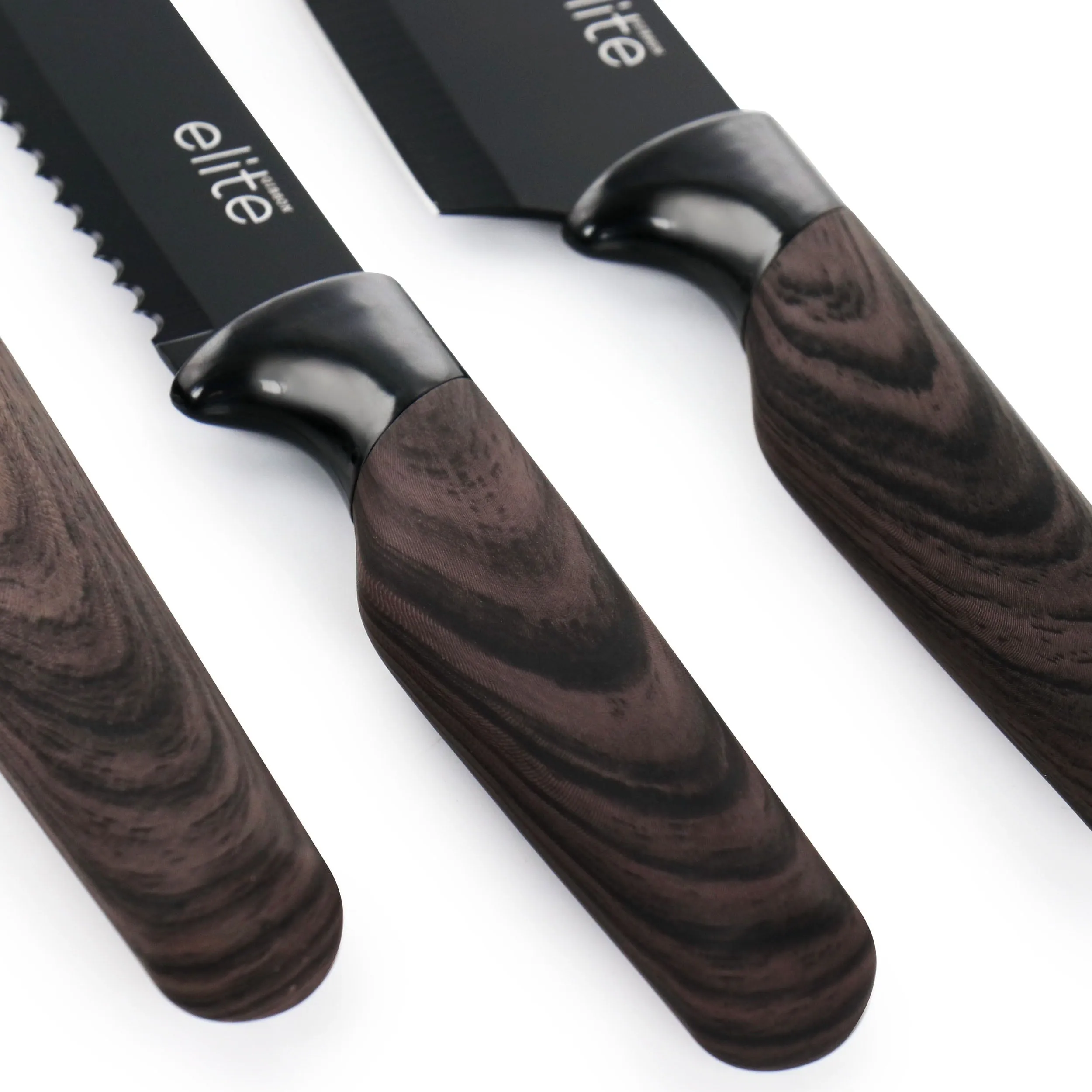 Soho Lounge 13 Piece Cutlery Set with Acrylic Knife Stand in Brown