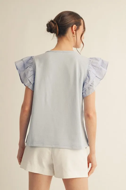 Solid Big Bow Tie Top