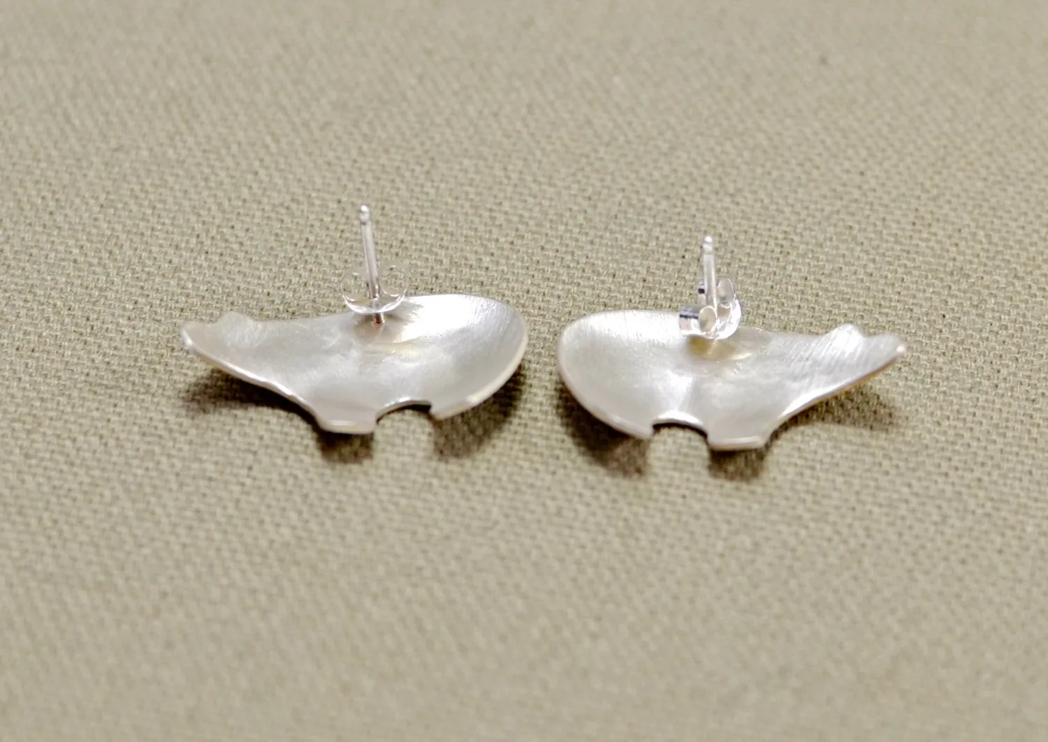 Spirit bear stud style sterling silver earrings