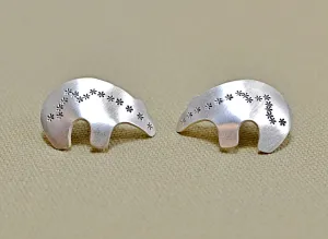 Spirit bear stud style sterling silver earrings