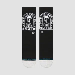 Stance Off Spring Smashed Crew Socks Black