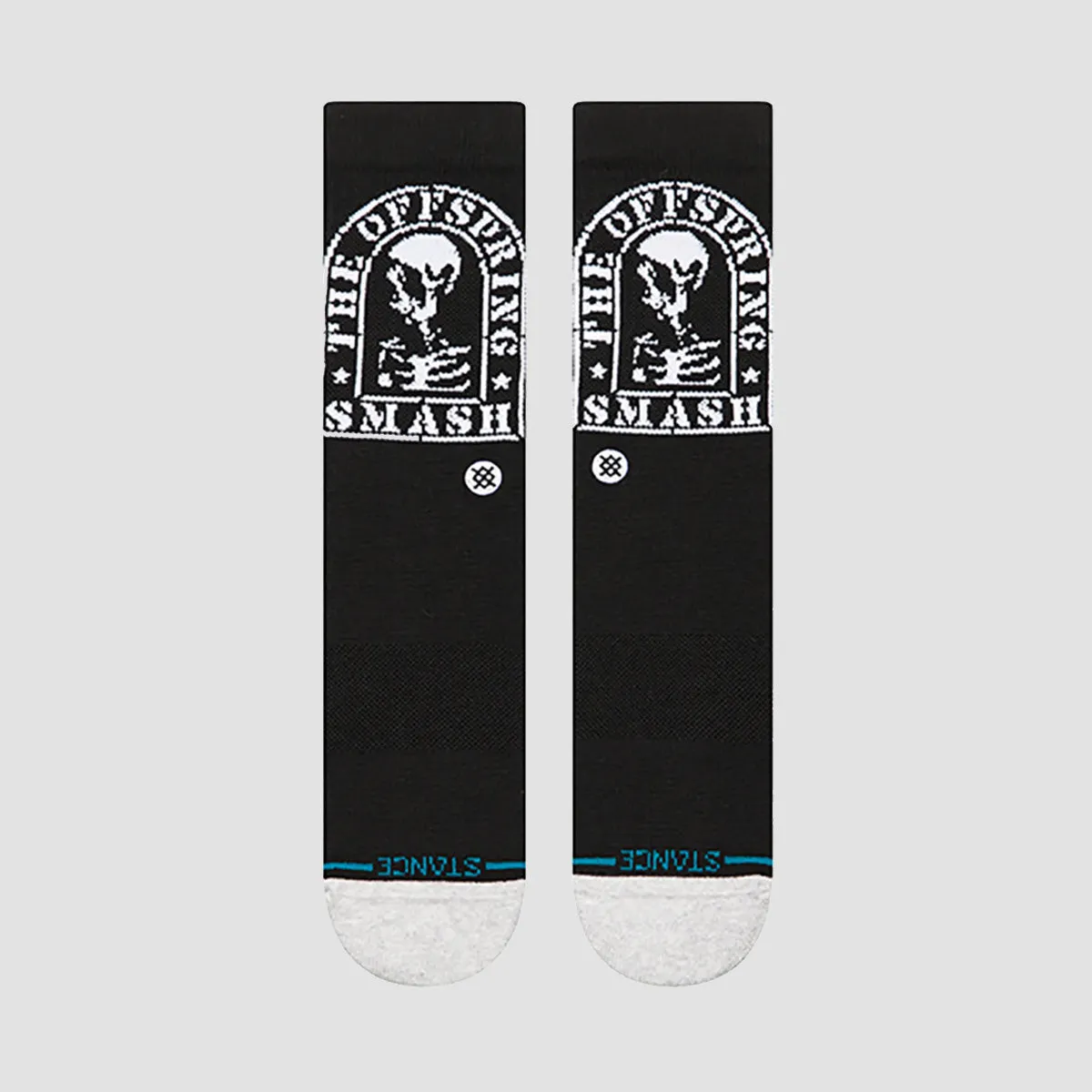 Stance Off Spring Smashed Crew Socks Black