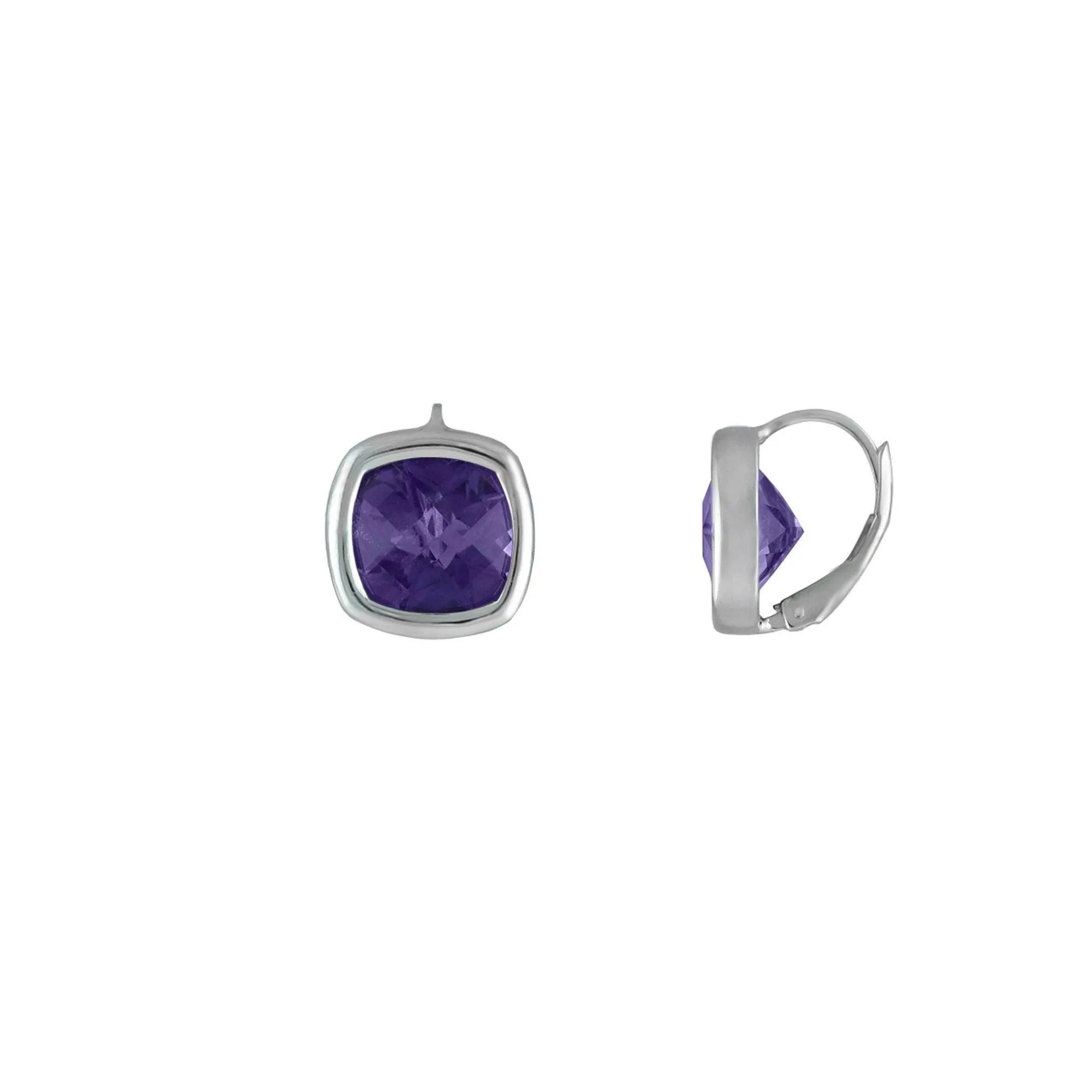Sterling Silver Amethyst Fashion Earrings