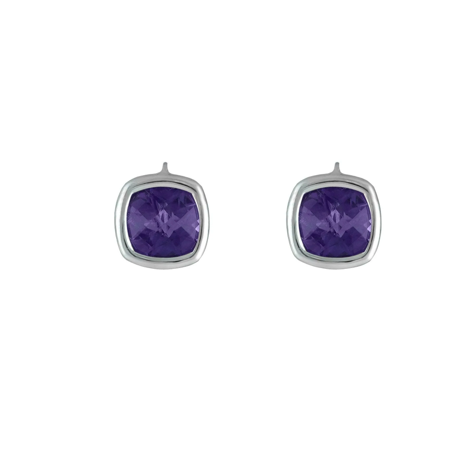 Sterling Silver Amethyst Fashion Earrings
