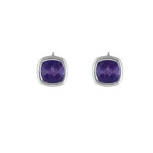 Sterling Silver Amethyst Fashion Earrings