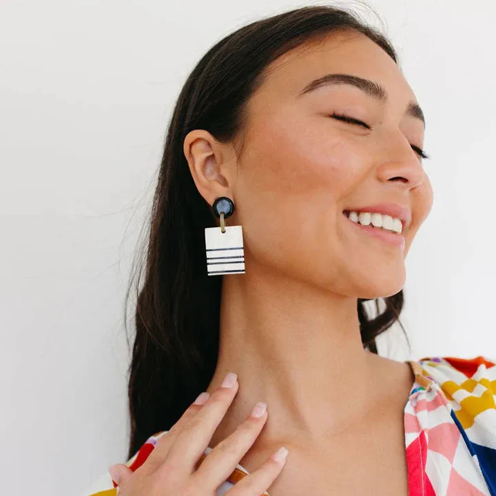 STRIPE BLOCK DANGLES