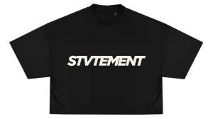 STVTEMENT "Logo" Crop Top Women's Black