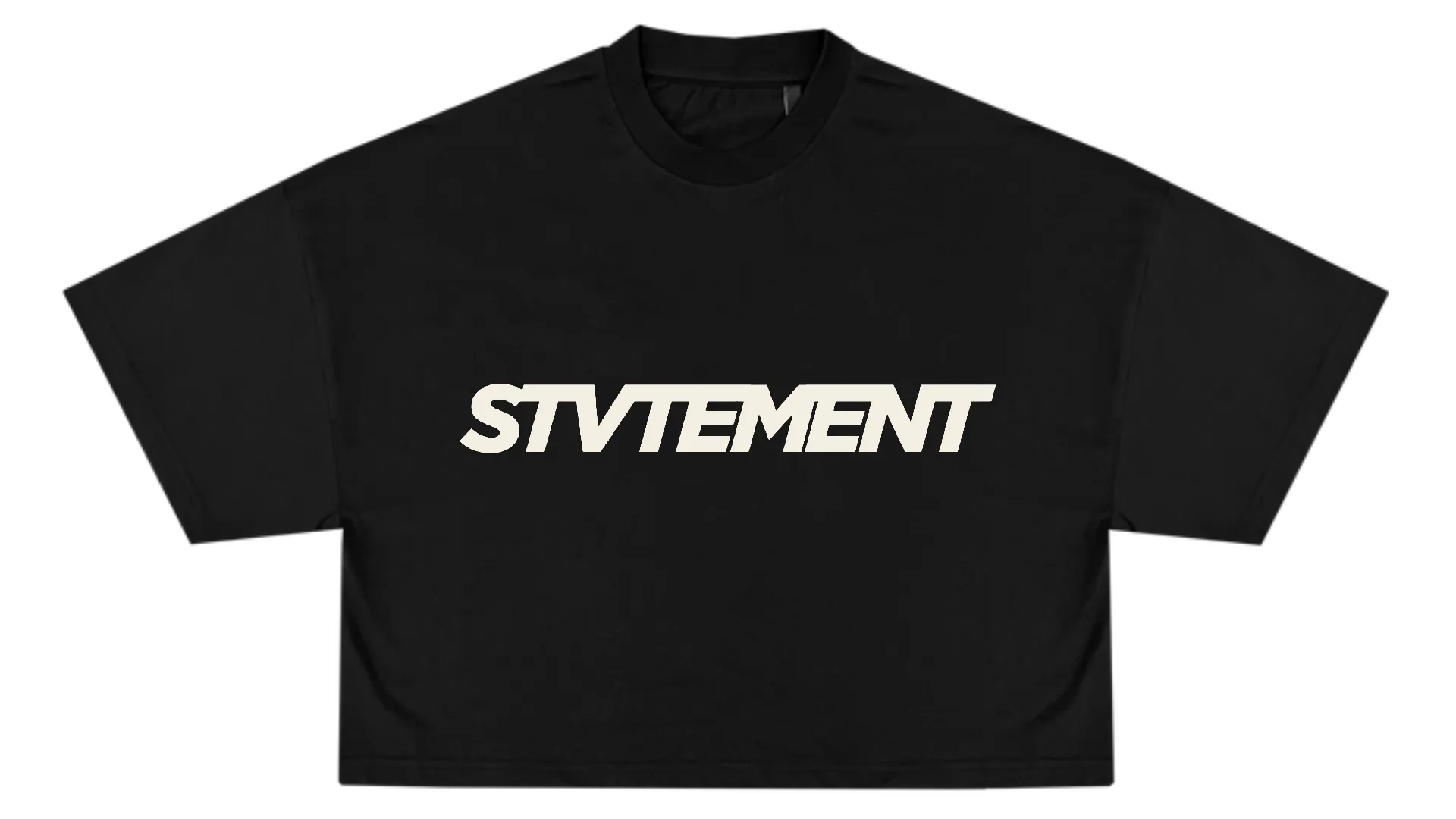 STVTEMENT "Logo" Crop Top Women's Black