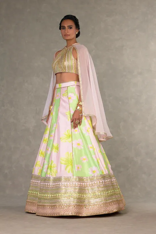 Summertime Parijat Sorbet Lehenga