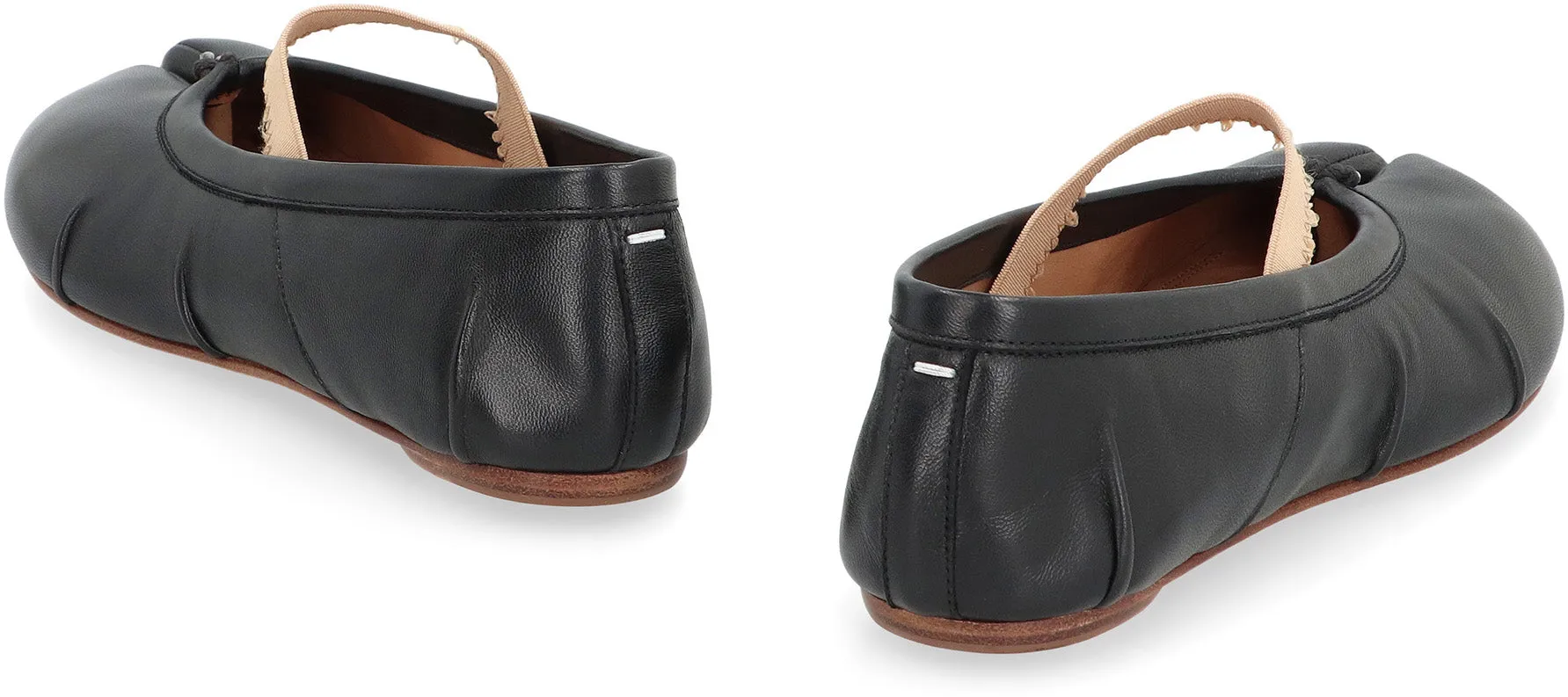 Tabi leather ballet flats