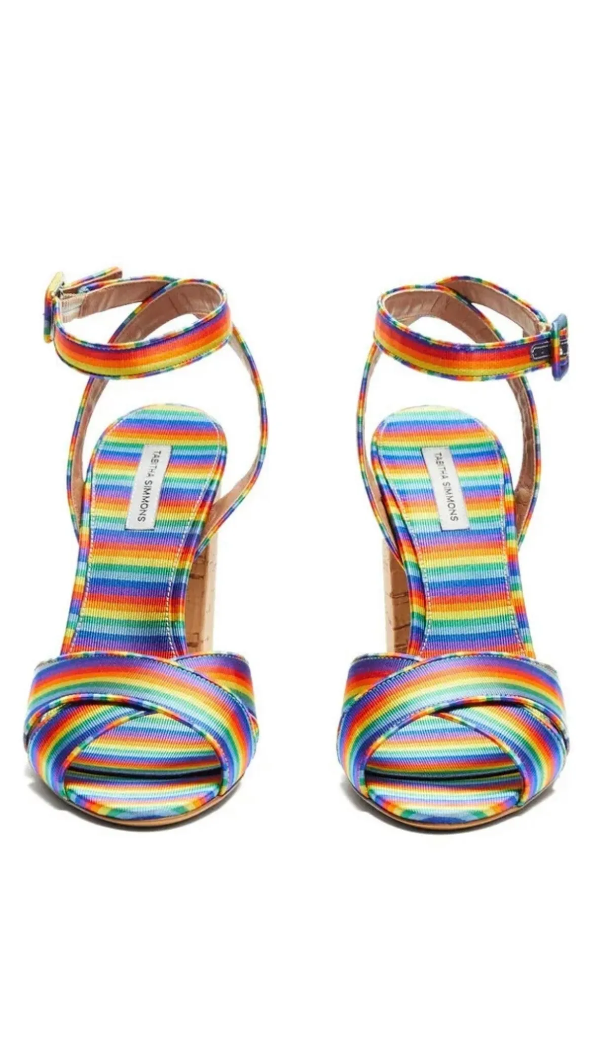 Tabitha Simmons Connie Rainbow Stripe Silk