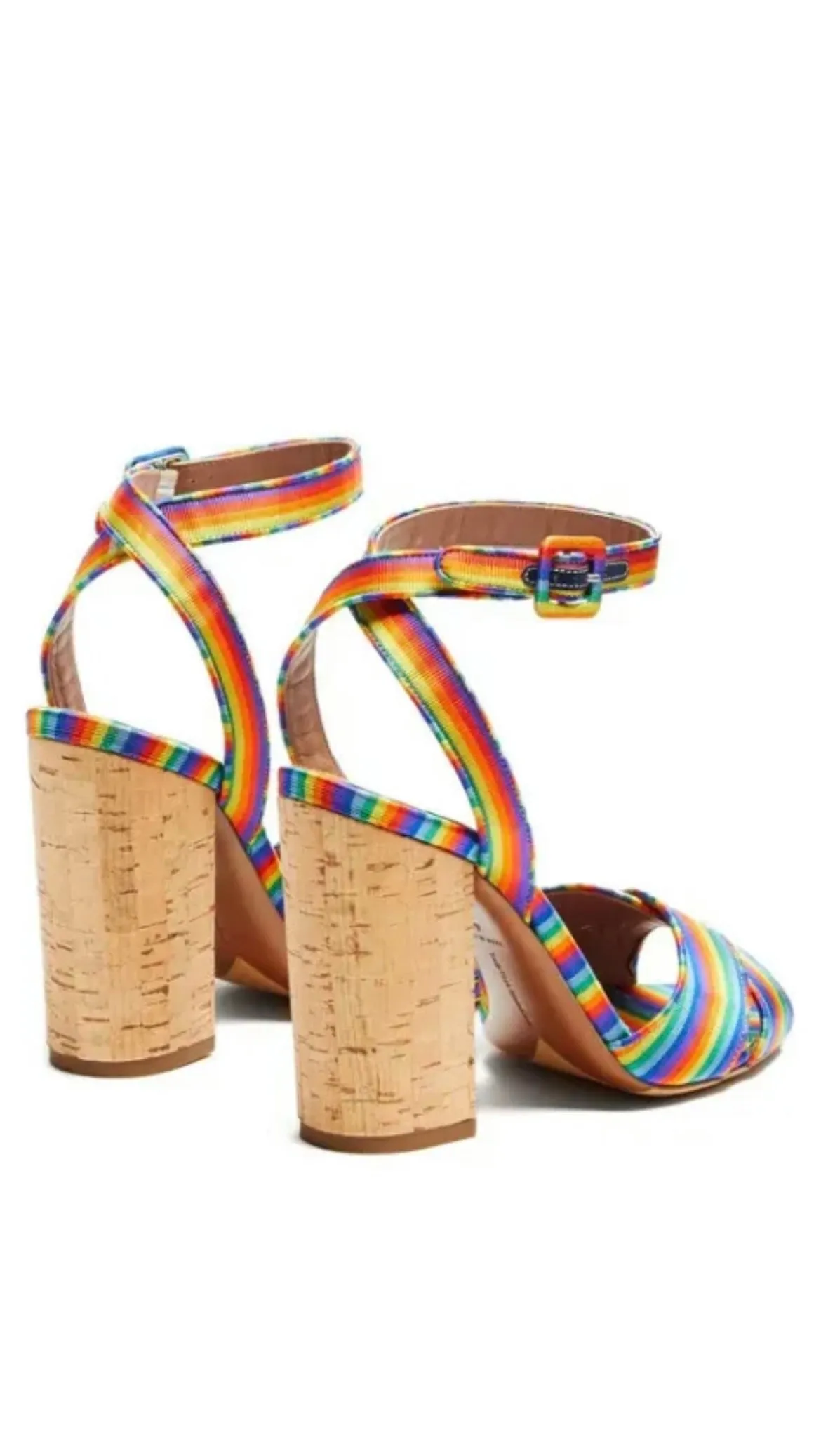 Tabitha Simmons Connie Rainbow Stripe Silk