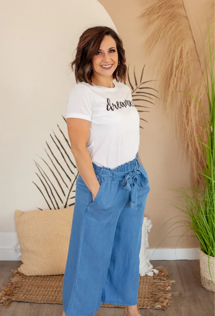 Talia Tencel Tie Waist Pants