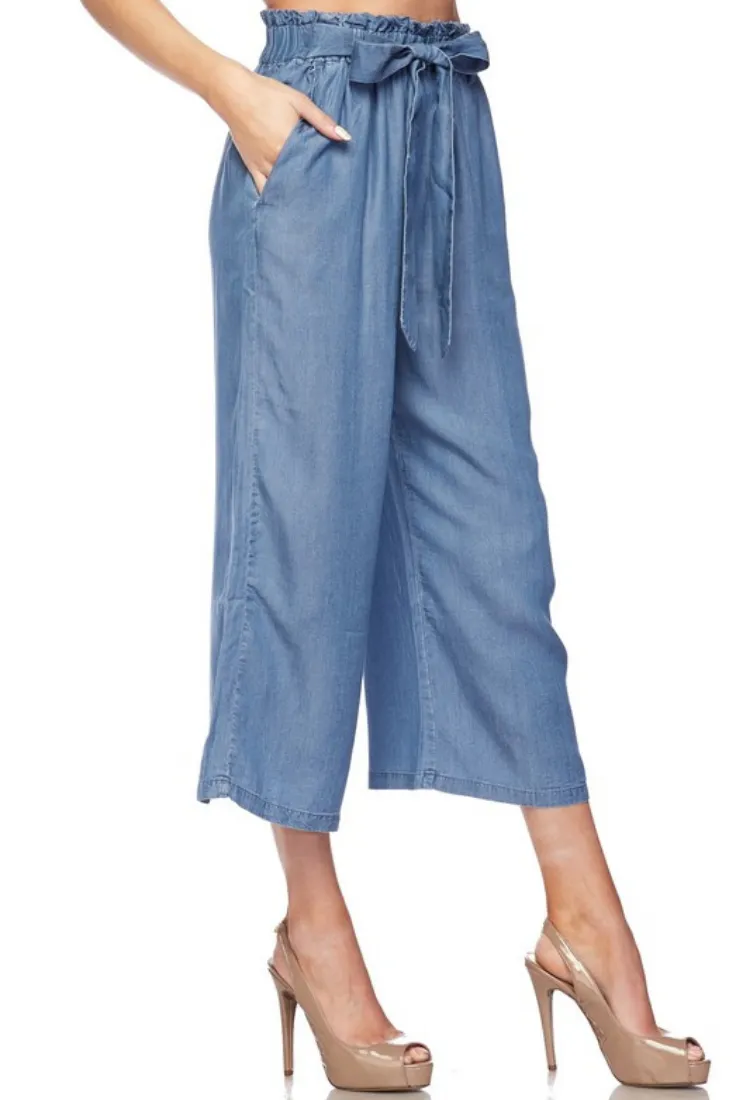 Talia Tencel Tie Waist Pants