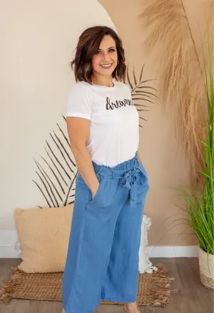Talia Tencel Tie Waist Pants