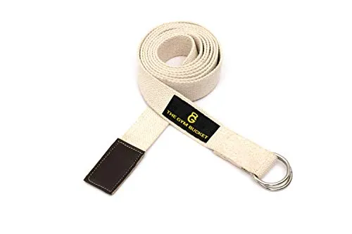 The gym Bucket Yoga Pilates Brick Wooden Block for Yoga Support for Decent Poses (1 Brick  Strap)