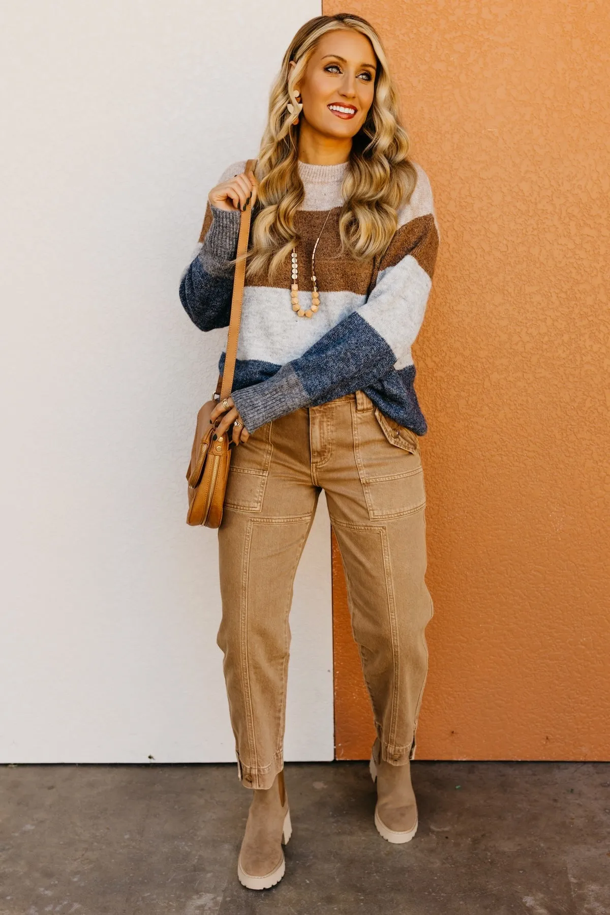 The Musa Color Block Longline Sweater