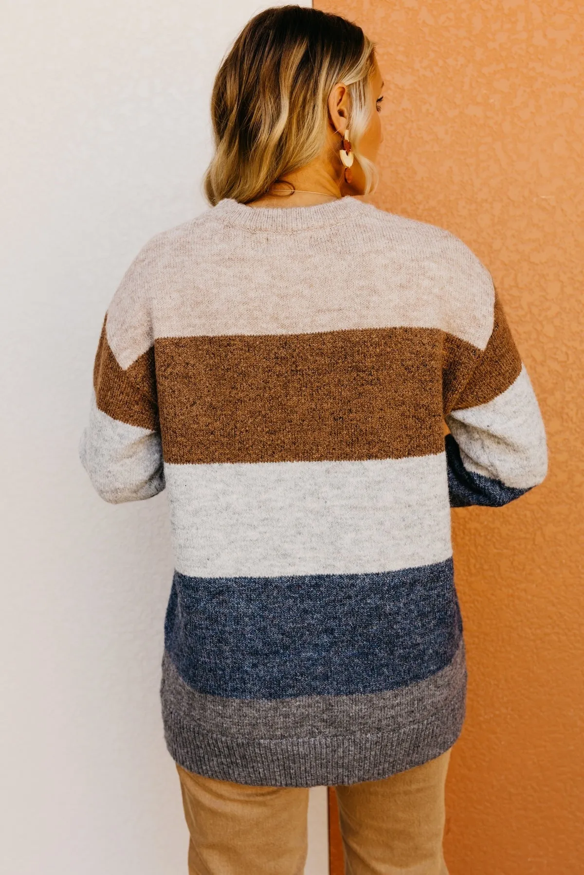 The Musa Color Block Longline Sweater