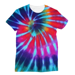 Tie Dye Pattern Women's Cut T-shirt All Over Print